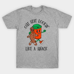 Boujee Looking Like A Snack, Retro Funny Christmas T-Shirt
